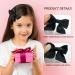 3 Pairs of Children's Bow Hair Clips Women's Hair Clips Bow Hair Accessories Fashionable Hair Clips Suitable for Birthdays Weddings Parties (Black + Purple + Navy Blue) - Buy Online on GoSupps.com