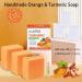 Turmeric Soap Bar Set (3 Pcs) | Handmade Gentle Cleanser with Coconut Oil & Glycerin | Deep Cleansing for All Skin Types | Smooth Skin for Men & Women - Buy Online on GoSupps.com