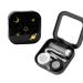Haqatr Planet Contact Lens Case Portable Contact Lens Case Color Contact Case with Mirror and Tweezers Small Size for Travel and Home(Star Black)