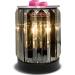 Leyoue Wax Melting Heater Electric Burning Wax Burner Electric Wax Essential Oil Warmer Incense Wax Melt Warmer Night Light Aroma Decorative Lamp for Gifts & Decor(Ironwork Crystal) Black