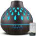 Ulixii Aroma Diffuser for Fragrance Oils 500 ml Diffuser Essential Oils with 7-color LED Light BPA-Free Bedroom Office Spa-Yellow