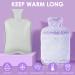 BOLEi 2L Hot Water Bottle with Luxury Faux Fur Cover - Leakproof Neck & Shoulder Pain Relief - Purple - Buy Online on GoSupps.com