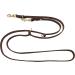 Premium Double Linen Dog Leash - Adjustable Leather Liner for Small & Large Dogs - 2m x 15mm Dark Brown - Buy Online on GoSupps.com