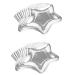 Clisted 60Pcs Star Shaped Paper Plates Gold Disposable Plate Pentagram Dinnerware Plate for Tableware Supplies Silver