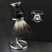 Black Badger Hair Shaving Brush for Men and Shaving Stand