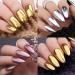 Chrome Nail Powder Set - Metallic Mirror Effect Holographic Iridescent Nail Pigment Glitter Art Decoration - 6 Jars Aurora Shell Chrome Powder - Buy Online on GoSupps.com