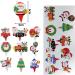 GULELAYAR 70PCS Christmas Cupcake Toppers Santa Claus Reindeer Snowman Cake Topper DIY Cake Insert Topper Christmas Toothpick Flags Cake Decorations for Christmas Party Holiday Supplies (B) - Buy Online on GoSupps.com
