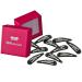 Hair -minded more grip hair clips anti slide (12 pieces | black shimmering | approx. 5cm) including box for storage (box color: pink)