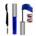 Blue Colored Mascara for Eyelashes Eyebrows Tinted Brow Mascara Waterproof Long Lasting Eyebrow Gel Lengthening Curl Non Clump Colorful Mascara Smudge-proof Thickening Brow Gel Eye Makeup for Women