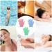 Sibba 3-Piece Exfoliating Peeling Gloves Set - Nylon Body Scrub Shower Bathing Accessories in Blue Green & Pink - Buy Online on GoSupps.com