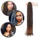 Afro hair extensions braids hair extension braiding hair extensions 24 strands twist crochet extensions soft naturally hair part 60cm-85g #naturschwarz to red-brown 85 g natural black to red-brown