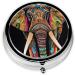 Colorful Elephant Mini Pill Box - 3 Compartment Portable Organizer for Travel & Home - Buy Online on GoSupps.com
