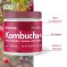 Kombucha Ready To Mix Powder - 14 Servings - Probiotics, Guarana & Caffeine - Peach Pomegranate Flavor - Buy Online on GoSupps.com