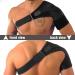 Shoulder Brace for Women & Men - Torn Rotator Cuff Support AC Joint Pain Relief Arm Immobilizer Wrap - Medium/Large Black - Free Extension - Buy Online on GoSupps.com