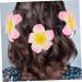 Beatifufu 1pc Hawaii Decor Hair Accessories for Bride Floral Decorations Bride Insert Comb Flowers Decoration Bridal Hair Comb Floral Headpiece Pearl Trim Pink Wedding Hair Piece Women's - Buy Online on GoSupps.com