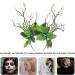 Ciieeo Handmade Green Branch Crown Antler Hair Band Woodland Flower Handband Antler Headpiece for Women Cosplay Halloween Party - Buy Online on GoSupps.com