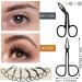 6-Piece Stainless Steel Eyebrow Tweezer Set - Scissor Shaped Flat Tip and Slanted Tip Tweezers for Brow Hair Removal (Black) - Buy Online on GoSupps.com