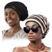 FocusCare Adjustable Satin Lined Sleep Cap for Curly Hair