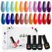 ab gel 27 Pcs Gel Nail Polish  Red Blue Yellow Purple Orange Mint Green Glitter UV Gel Nail Polish  Base and Top Coat Gel Nail Polish Matte Top Coat Gel Nail Polish nail polish set 77