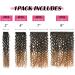 Kinky Curly Clips in Hair Extensions for Women 7 Pieces Set Deep Water Wave Clips in Synthetic 16 Inch (Ombre Brown) 16 inches T30# - Buy Online on GoSupps.com