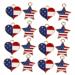 Abaodam 20pcs lock key pendant american flag suit patriotic charm Pendant Charms Heart-shaped antique 1.8X1.5cm As Shown
