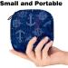 Shop Navy Blue Anchor Pattern Storage Bags for Women | Portable Menstrual Pad & Tampon Holders | Perfect for School & Office - Buy Online on GoSupps.com