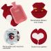 HomeTop Premium 2L Rubber Hot Water Bottle with Knit Cover - Wine/Light Red - Buy Online on GoSupps.com