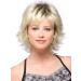 Royalfirst wigs for women short wigs with tilted bangs fluffy soft wigs color blonde