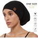 Silk Satin Sleep Cap - Adjustable Bonnet Hat for Curly Hair - Black - Buy Online on GoSupps.com