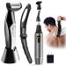 Back Shaver for Men Mens Electric Back Shavers with Extreme Reach Long Handle Rechargeable-Effortless Body Grooming Multifunctional Self-Service Back Hair Shaver with Nose Hair Trimmer Silver