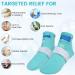SuzziPad Cold Therapy Socks with 6 Gel Ice Pack for Foot Pain Relief - Cooling Socks for Chemotherapy, Heel Pain, Achilles Tendonitis, Sprained Ankle - S/M Aqua - Buy Online on GoSupps.com