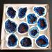 Natural Quartz feng Shui Blue Aura Agate geode Cluster Crystals Stones for Home Decoration - (Color: 1pcs Size: around40-60mm) Chakra Reiki Balancing - Buy Online on GoSupps.com
