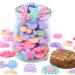Onwon 100 Pieces 3D Candy Color Resin Flatback Buttons for DIY Hair Clips and Scrapbooking - Buy Online on GoSupps.com