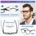 MARE AZZURO Blue Light Blocking Reading Glasses for Men | Large Readers | Black | Strengths 1.0-6.0 | 1.5x Magnification - Buy Online on GoSupps.com