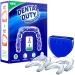 Professional Mouth Guard for Grinding Teeth - 2 Sizes 4 Pieces Mouthguard, Moldable Night Guards for Teeth Grinding, Night Guard Eliminates Bruxism & Teeth Clenching - Antibacterial Dental Guard Case