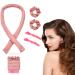 Lock winders curl without heat DIY non -slip heat -free heat -free curly band with hairpin new silk hair curly winder wave -like heat -free curly band does not injure the LHR hair (pink)