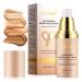 Couleur Changeant Chaude Peau Tone Fondation Cr me De Fondation Fondation Hydratante De Ton De Peau Chaude Finition Lisse Sans Poids Impermeable L'Eau Et L' preuve Du Transfert Avec Spf50+ - 30Ml