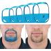 Beard Shaping Tool with Comb - Men's Beard Guide Shaper and Trimmer Template in Clear Blue - Symmetric Curve Outliner Stencil for Jaw, Cheek, and Neck Lineup - Buy Online on GoSupps.com
