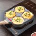 WIPPWER Saucepan 4 Holes Egg Frying Pan Multifunction Hamburger Steak Pan Wooden Handle Cooking Pan Cooking Utensils Wok - Buy Online on GoSupps.com