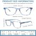 Zonlon 4-Pack Fashion Reading Glasses for Women | Blue Light Filter & Spring Hinges | Lightweight & Convenient 3.5x Magnification - Buy Online on GoSupps.com
