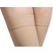 Thigh High Compression Stockings Open Toe Pair 20-30mmHg Firm Support | Silicone Band, Unisex, Opaque | Best for Spider & Varicose Veins, Edema, Swelling | Beige, Size Small - Buy Online on GoSupps.com