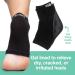 ZenToes Moisturizing Heel Socks - 2 Pairs Gel Lined Toeless Spa Socks for Dry, Cracked Heels - Heal While You Sleep (Regular Black) - Buy Online on GoSupps.com