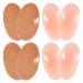 Buguuyo 4 pairs non-slip shoulder pads made of silicone women's jackets shoulder tanks silicone shoulder pads shoulder-push-up pads invisible shoulder pad 13x8x2.5cm