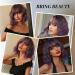 Shop Testar Short Wavy Purple Bob Wigs | Stylish Curly Shoulder-Length Synthetic Wig for Women & Girls - Perfect for Costumes & Daily Wear - Buy Online on GoSupps.com