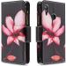 Miago 9 Card Slots Leather Cover for Huawei Y7 2019 - Colorful Zip Flip Shell Wallet Case - Pink Flower PU Leather Protective Phone Case - Buy Online on GoSupps.com