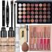 All in One Makeup Kit, Includes 40 Colors Eyeshadow Palette, SIGHTLING Foundation & Face Primer, Winged Eyeliner Stamp, Lipstick Set, Eyebrow Soap, Makeup Sponge, Makeup Gift Set for Women Full Kit