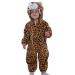 Doladola Unisex Baby Hooded Cartoon Animal Romper Toddler's Jumpsuit Baby's Outfit Infant's Pajama 0-3 Months Leopard