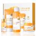 Generic Vitamin C Skincare Set 5pcs Moisturizing Face Skin Care Kit with Facial Cleanser Face Serum Face Cream Eye Cream Toner For Hydrating Skin Anti-Aging Skin Orange