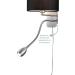 Buy Modern Nickel Matte Wall Lamp with Adjustable Reading Arm - Black Fabric Shade | 1x E14 Max 40W | 20 cm Ideal International Shipping - Buy Online on GoSupps.com