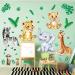 DECOWALL DSL-8067 Jungle Animals Wall Stickers - Safari Decals for Baby Nursery & Kids Room D cor - Buy Online on GoSupps.com